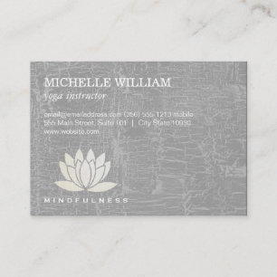 Carte De Visite Lotus moderne Fleur Marbré Gris