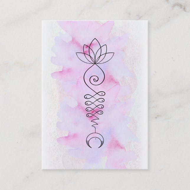 Carte De Visite *~* Lotus Moon Energy Healeur Yoga Nirvana Reiki (Devant)