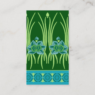 CARTE DE VISITE LOTUS NOUVEAU : SCÈNE DE VERT BLEU