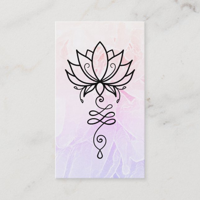 Carte De Visite *~* Lotus Ombre Nirvana Géométrie Sacrée (Devant)