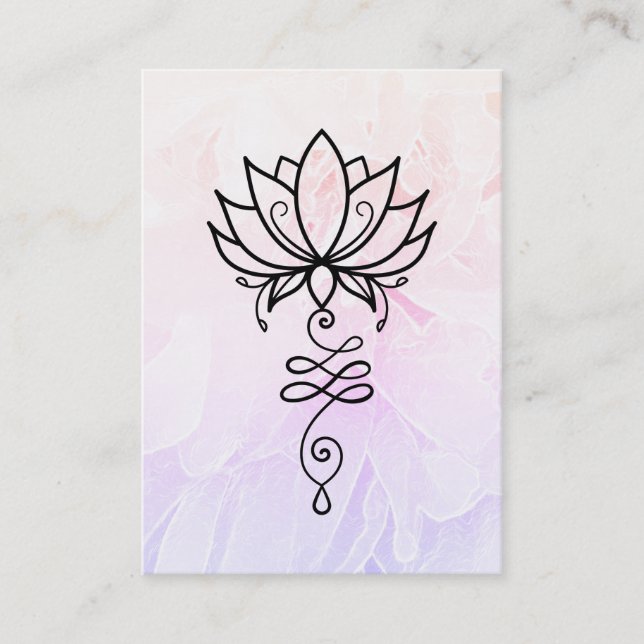 Carte De Visite *~* Lotus Peony Nirvana Géométrie Sacrée (Devant)