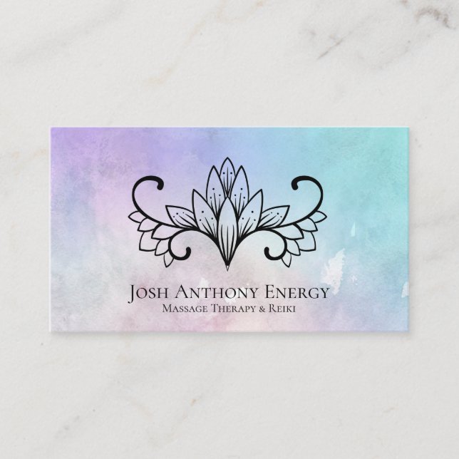 Carte De Visite *~* Lotus Pink Lavender Nebula Galaxy Universe (Devant)