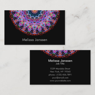 Carte De Visite Lotus pourpre - Mandala