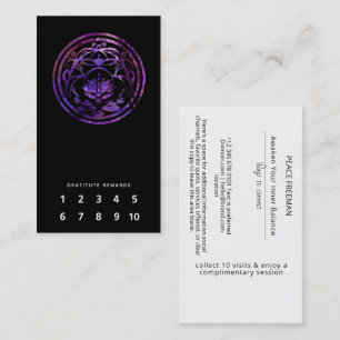 Carte De Visite Lotus Sérénité Conception de Mandala Violet