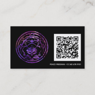 Carte De Visite Lotus Sérénité Conception de Mandala Violet