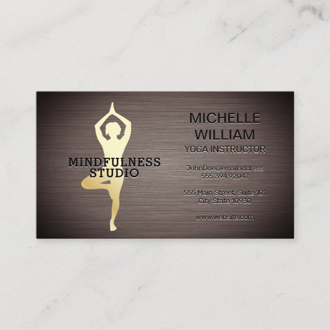 Carte De Visite Lotus | Studio Yoga | Instructeur (Devant)