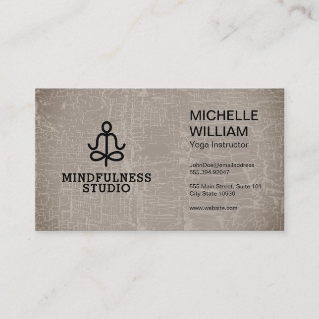 Carte De Visite Lotus | Studio Yoga | Instructeur (Devant)
