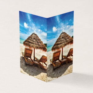 Carte De Visite Lounge on beach throw pillow