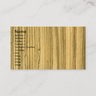 Carte De Visite Loup en placage wenge et zebrano