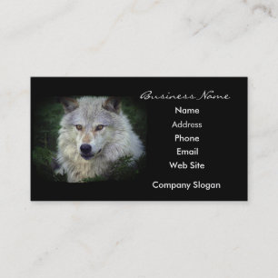 Carte De Visite Loup gris Faune et conception de la nature