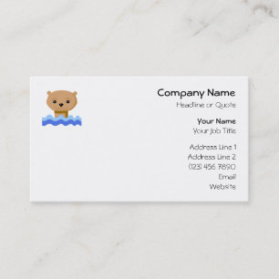 Carte De Visite Loutre de natation
