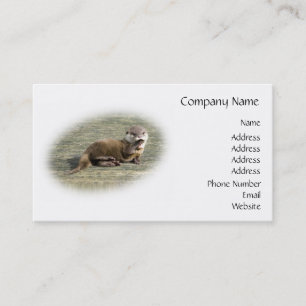 Carte De Visite Loutre mignonne de bébé baîllant