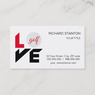 Carte De Visite Love golf