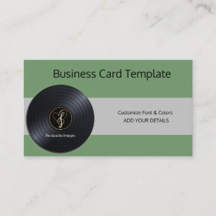 Carte De Visite Love Music Notes Vinyl Record