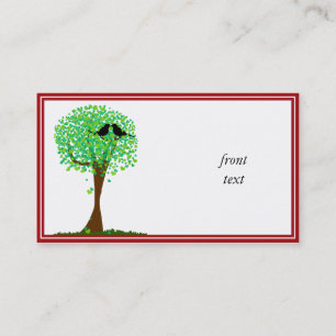 Carte De Visite Lovebirds in Tree of Hearts - Amour d'été