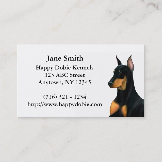 Carte de visite loyal de chien de Pinscher de (Devant)