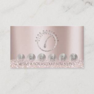 Carte De Visite Loyalité 6 sourcils Roses Parties scintillant d'en