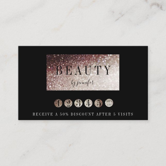 Carte De Visite Loyauté 5 Nails Lashes Beauty (Devant)