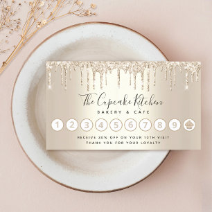 Carte De Visite Loyauté Cupcake boulangerie Chef Parties scintilla
