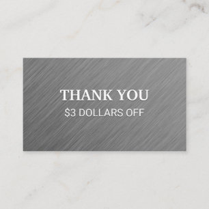 Carte De Visite Loyauté de remise Merci