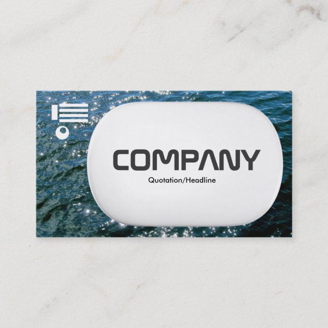 Carte De Visite Lozenge 3d - Eau pétillante 01 (Devant)