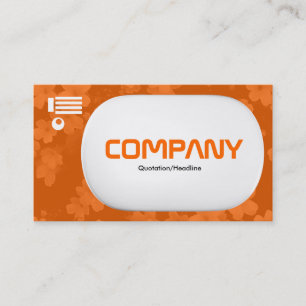 Carte De Visite Lozenge 3d - Fleurs - Orange