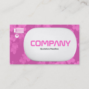 Carte De Visite Lozenge 3d - Fleurs - Rose