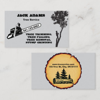 Carte De Visite Lumberjack Tree Service Business Card
