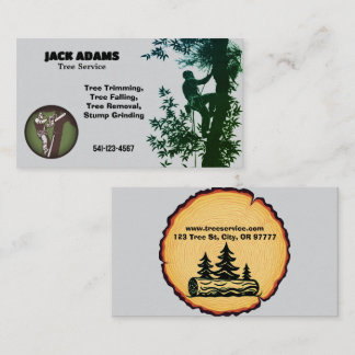 Carte De Visite Lumberjack Tree Service Business Card