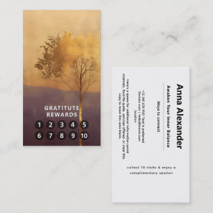 Carte De Visite Lumière Debout Conception minimale d'arbre