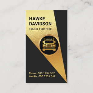 Carte De Visite Lumière Dorée Sur Semi Camion #ZazzleMade