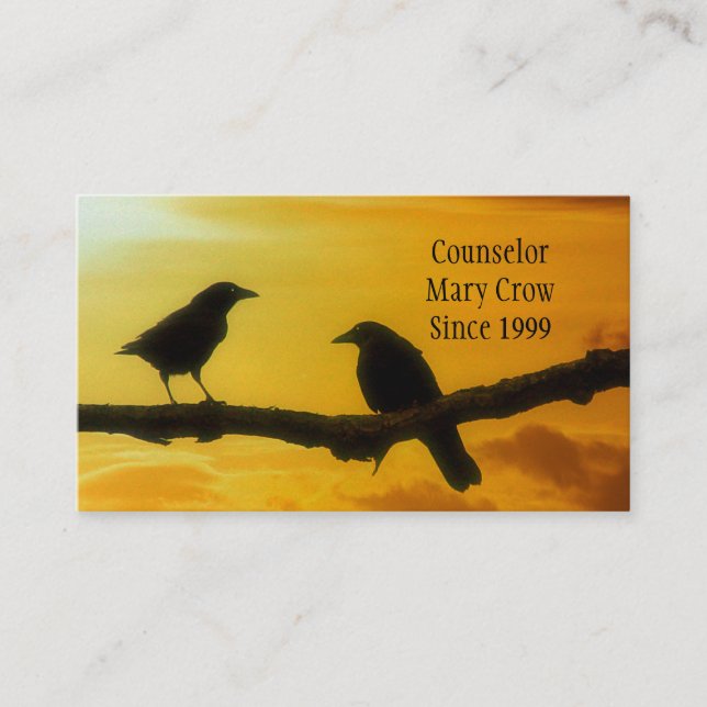 Carte De Visite Lumière du soleil  Oiseaux (Devant)