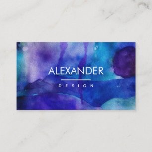 Carte De Visite Lumière fluide Aquarelle abstraite