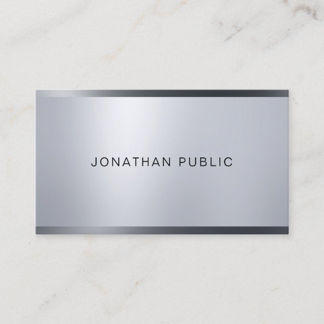 Carte De Visite Lumières de look Argent Créatif Professionnel Mode (Devant)