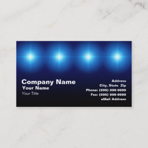 Carte De Visite lumières du bleu 3D