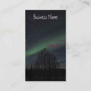 Carte De Visite Lumières du nord dans la forêt boréale