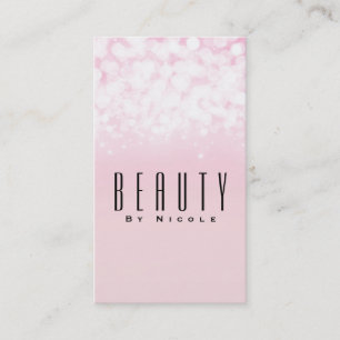 Carte De Visite Lumières Glamour Bokeh Chic Rose Luxe Moderne