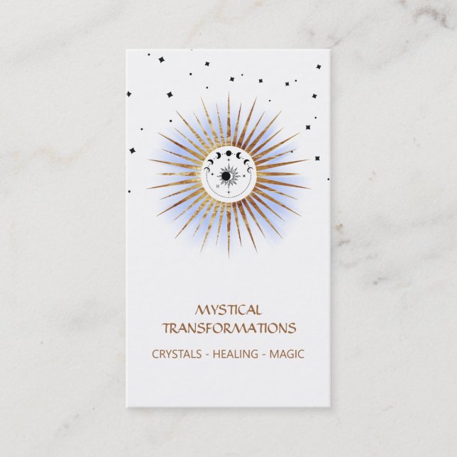 Carte De Visite *~* Luna Lune céleste lune lune magique Boho Lumiè (Devant)
