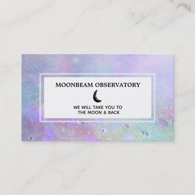Carte De Visite *~* Luna Pastel Surface lunaire de la lune (Devant)