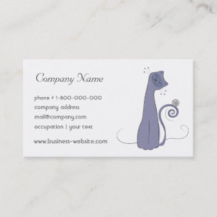 Carte de visite lunatique de chat