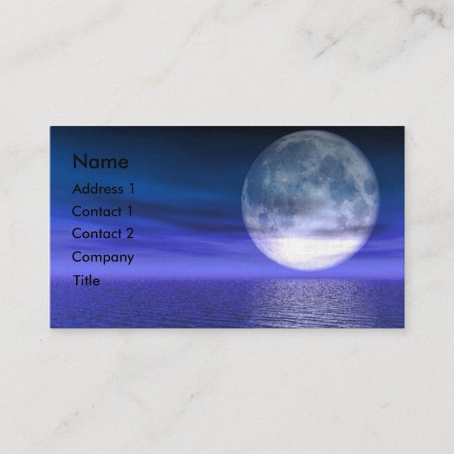 Carte De Visite Lune bleue (Devant)