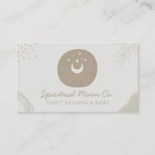 Carte De Visite Lune de tonalité terrestre neutre Stars Reiki spir