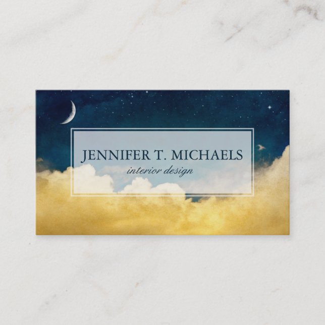Carte De Visite Lune et Cloudscape (Devant)