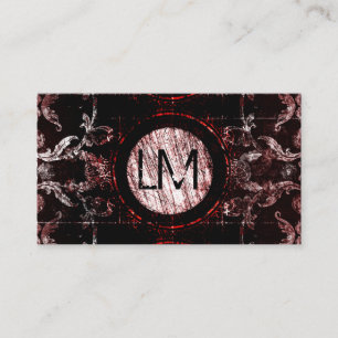 Carte De Visite Lune gothique rouge et noire