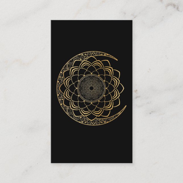Carte De Visite Lune spirituelle Mandala Lotus Luna Art (Devant)