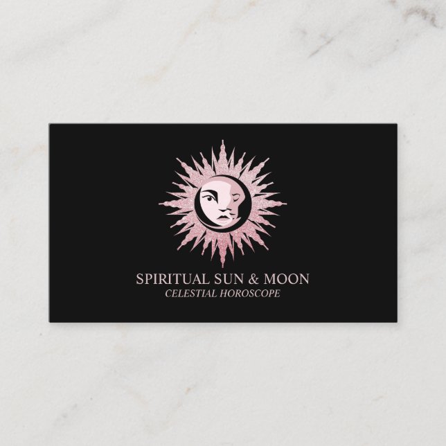 Carte De Visite Lune spirituelle Soleil Astrologie céleste (Devant)