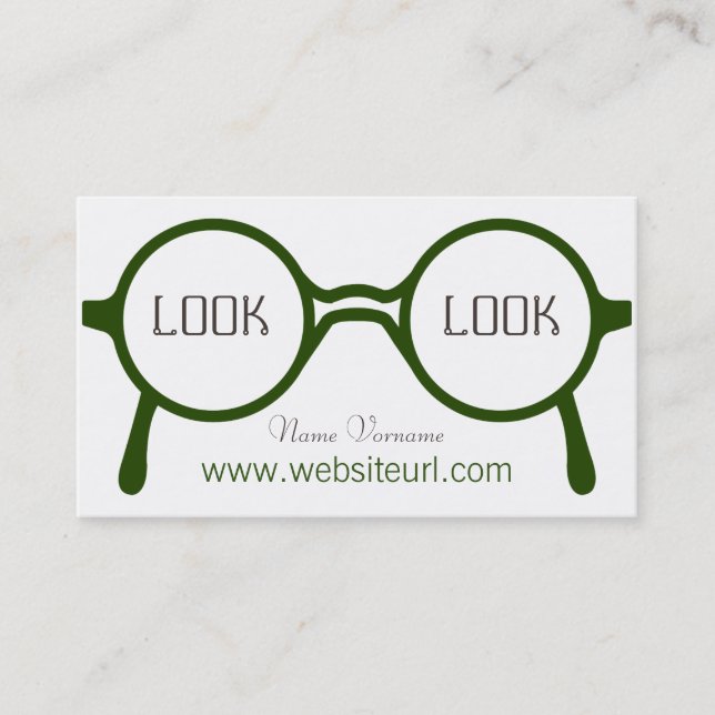 Carte De Visite Lunettes (Devant)