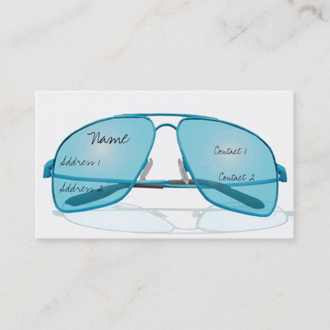 Carte De Visite Lunettes de soleil (Devant)