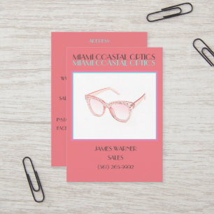 Carte De Visite Lunettes de soleil de mode vibrantes Fabricant / D