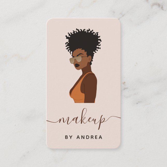 Carte De Visite Lunettes de soleil illustrer maquillage beauté mod (Devant)
